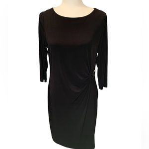 CHICO’S Black Sheath Dress with Side Buckle Detail Size 1 (Chico’s) (8)